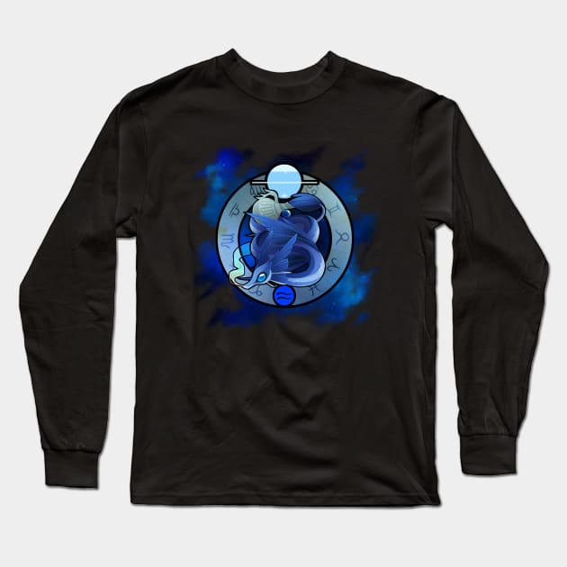 Zodiac Dragons: Aquarius Long Sleeve T-Shirt by FennecSilvestre